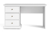 Paris Desk - White w/3 drawers