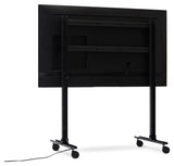 Straight Rollin' TV Stand for 40-70" w. wheels, Charcoal