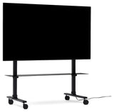 Straight Rollin' TV Stand for 40-70" w. wheels, Charcoal