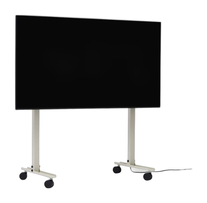 Straight Rollin' TV Stand for 40-70" w. wheels, Mushroom