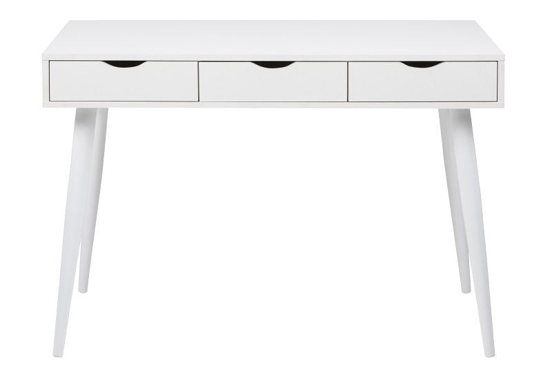 Piper Desk w/3 drawers, White melamine