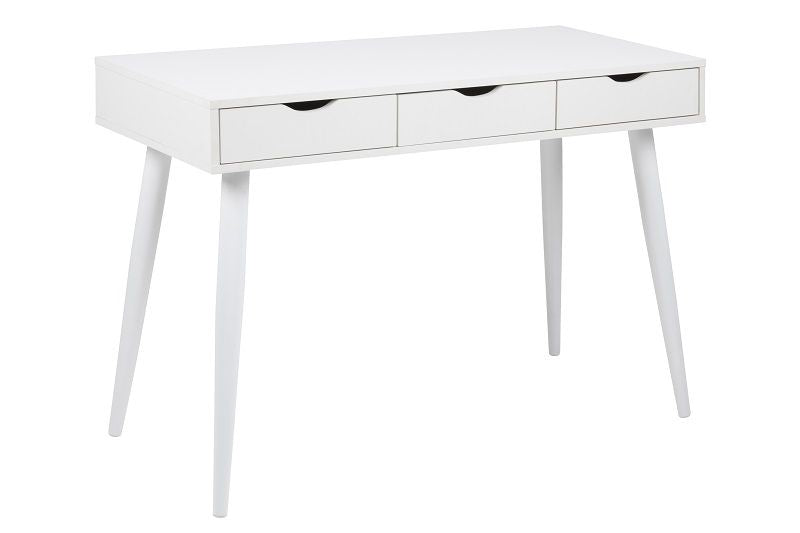 Piper Desk w/3 drawers, White melamine