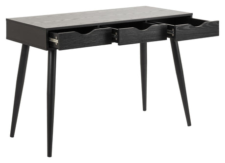 Piper Desk w/3 Drawers, Black