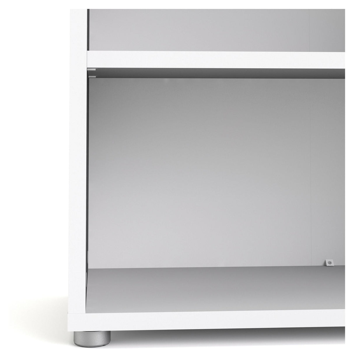 Prima Bookshelf - White w/2 shelves