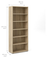 Prima Bookshelf - Light wood / Oak w/5 shelves