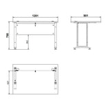 Prima Desk - White 120cm