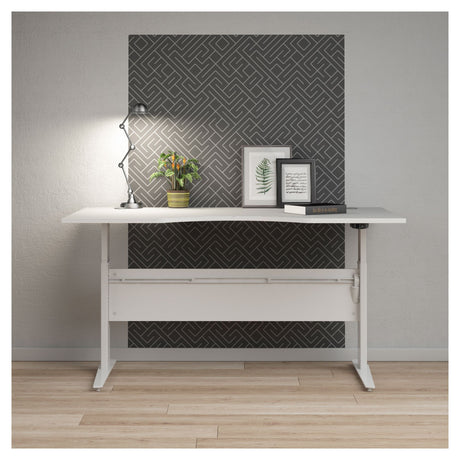 Prima Desk with bow, White/white, 180cm