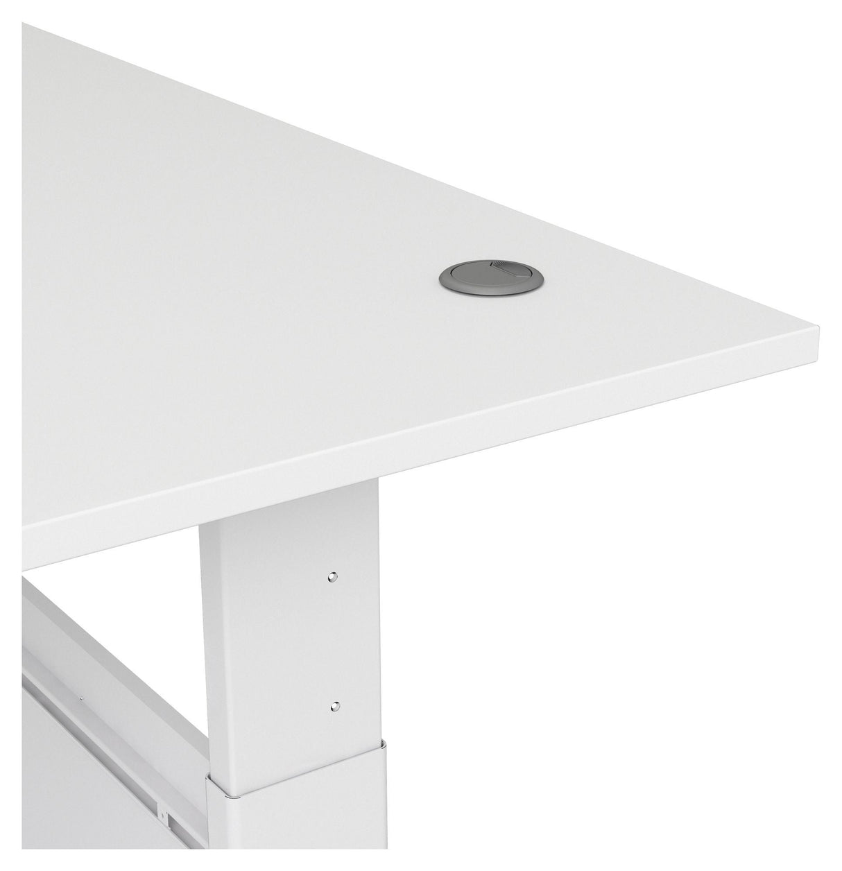 Prima Desk with bow, White/white, 180cm