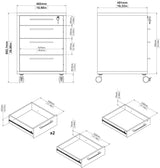 Prima Drawer module - White w/4 drawers