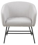 Ramsey Lounge Chair, Light Gray Fabric/Metal Frame