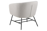 Ramsey Lounge Chair, Light Gray Fabric/Metal Frame