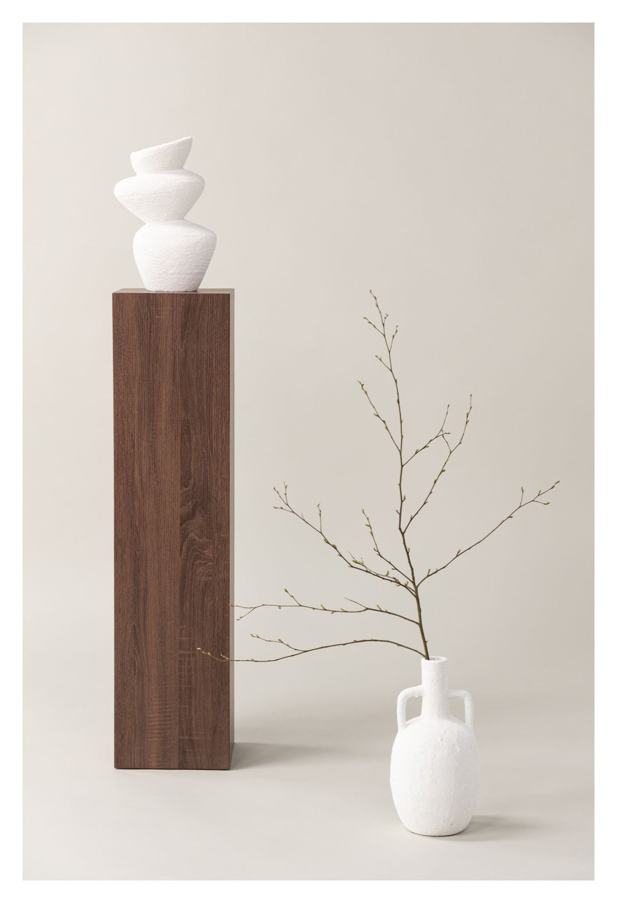 Ramsvik Pedestal H95 - Brown wood