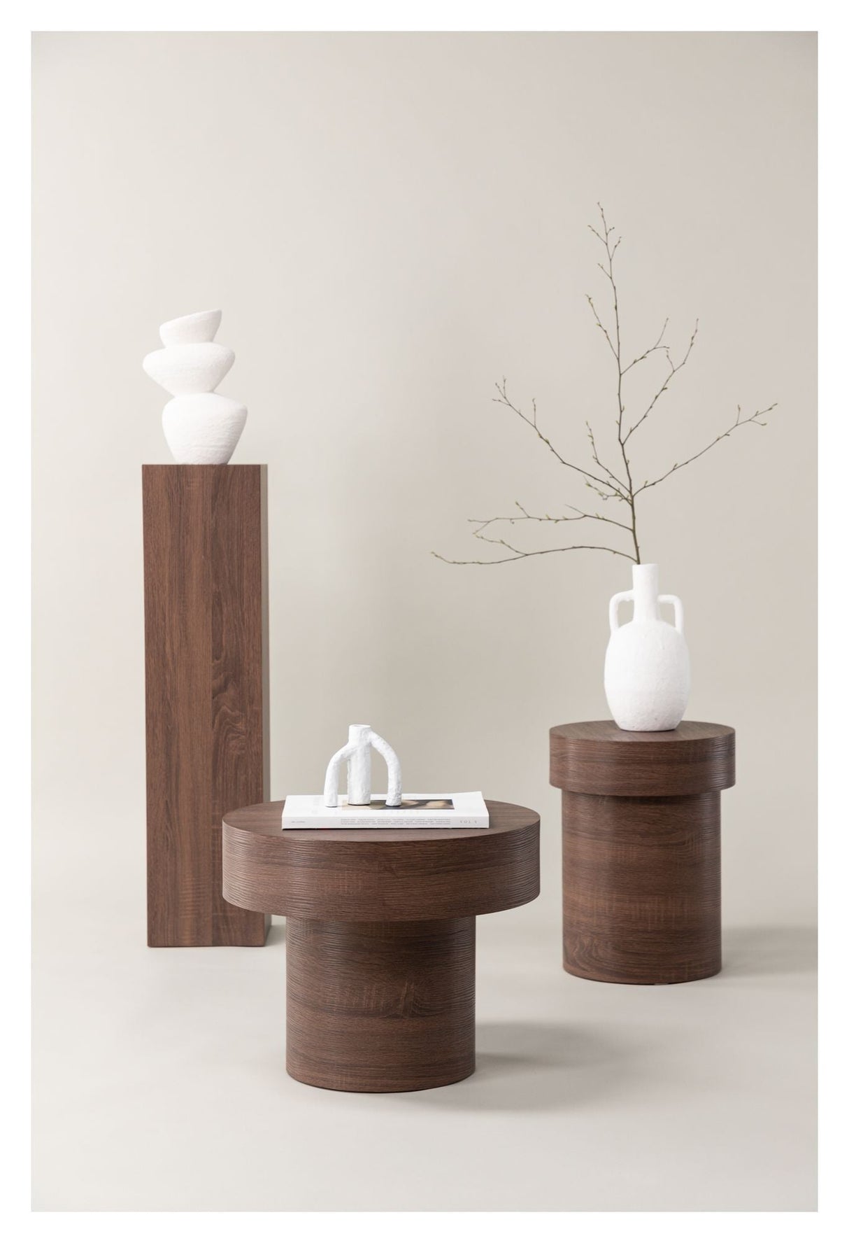 Ramsvik Pedestal H95 - Brown wood