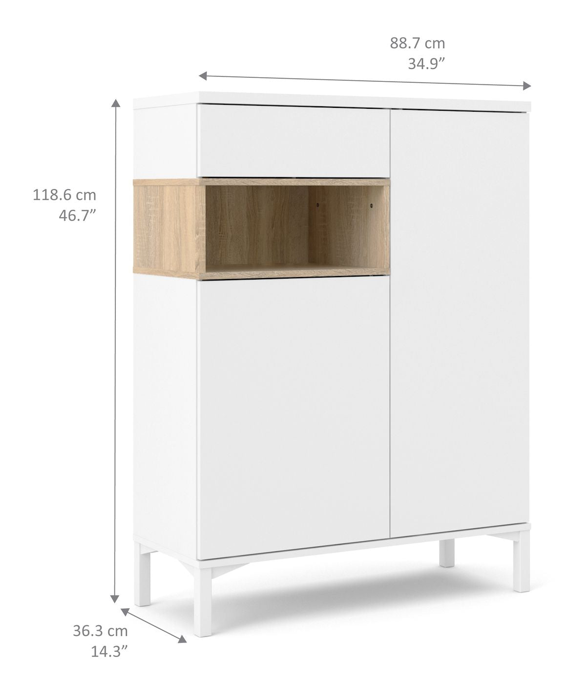 Roomers Sideboard - White B:88