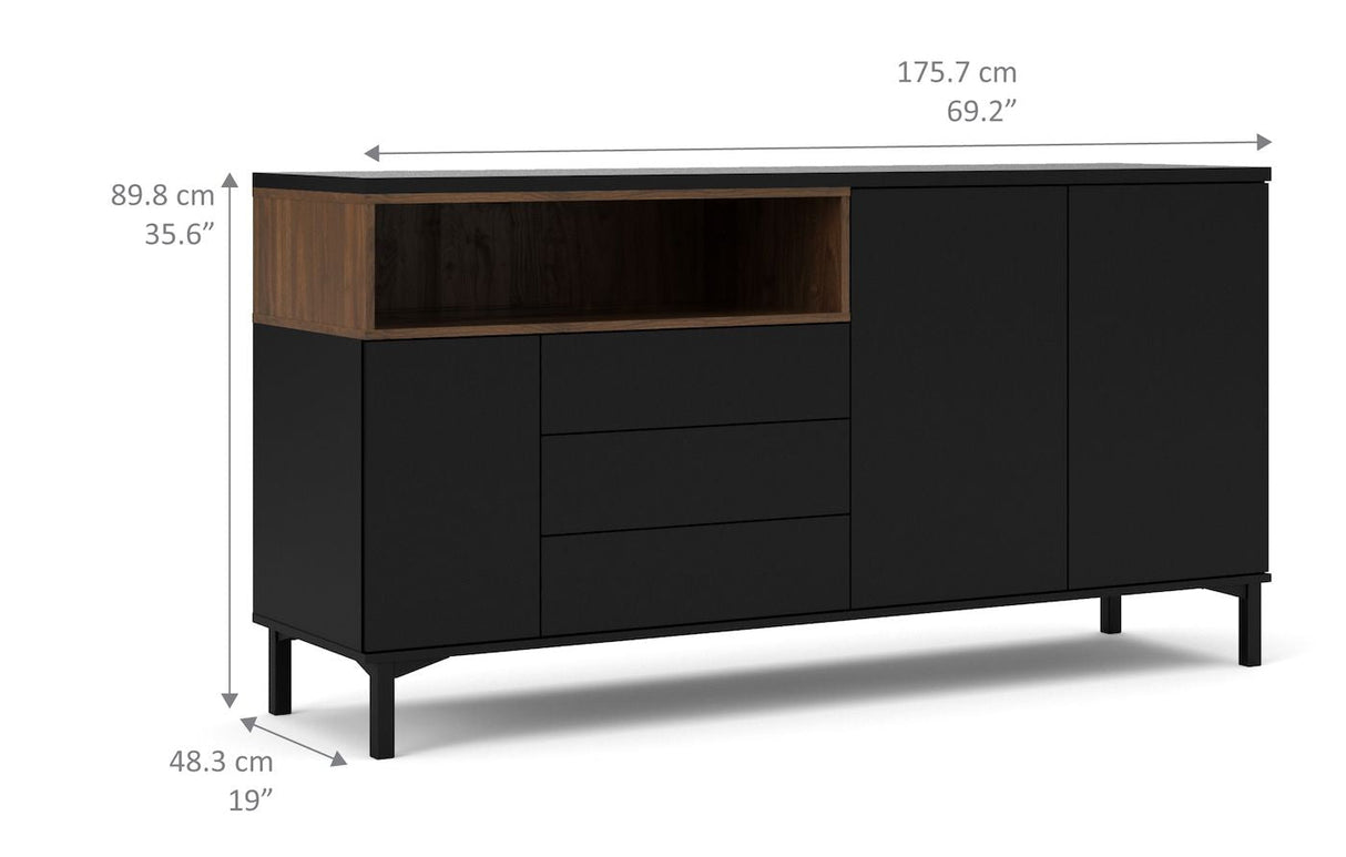 Roomers Sideboard 90x175 - Black