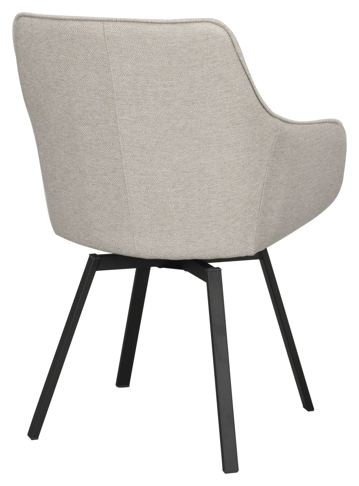 Alison Dining chair with swivel function, Beige fabric