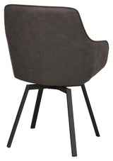 Alison Dining chair with swivel function, Gray microfibre