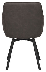 Alison Dining chair with swivel function, Gray microfibre