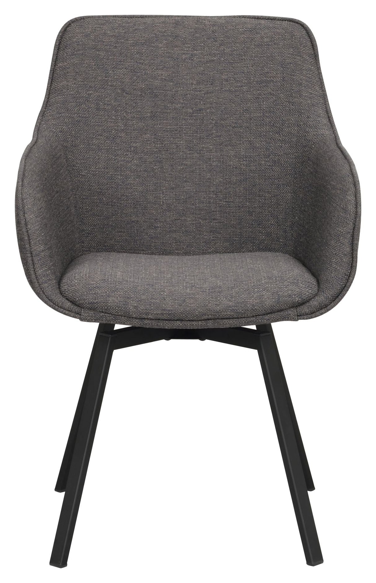 Alison Dining chair with swivel function, Gray fabric