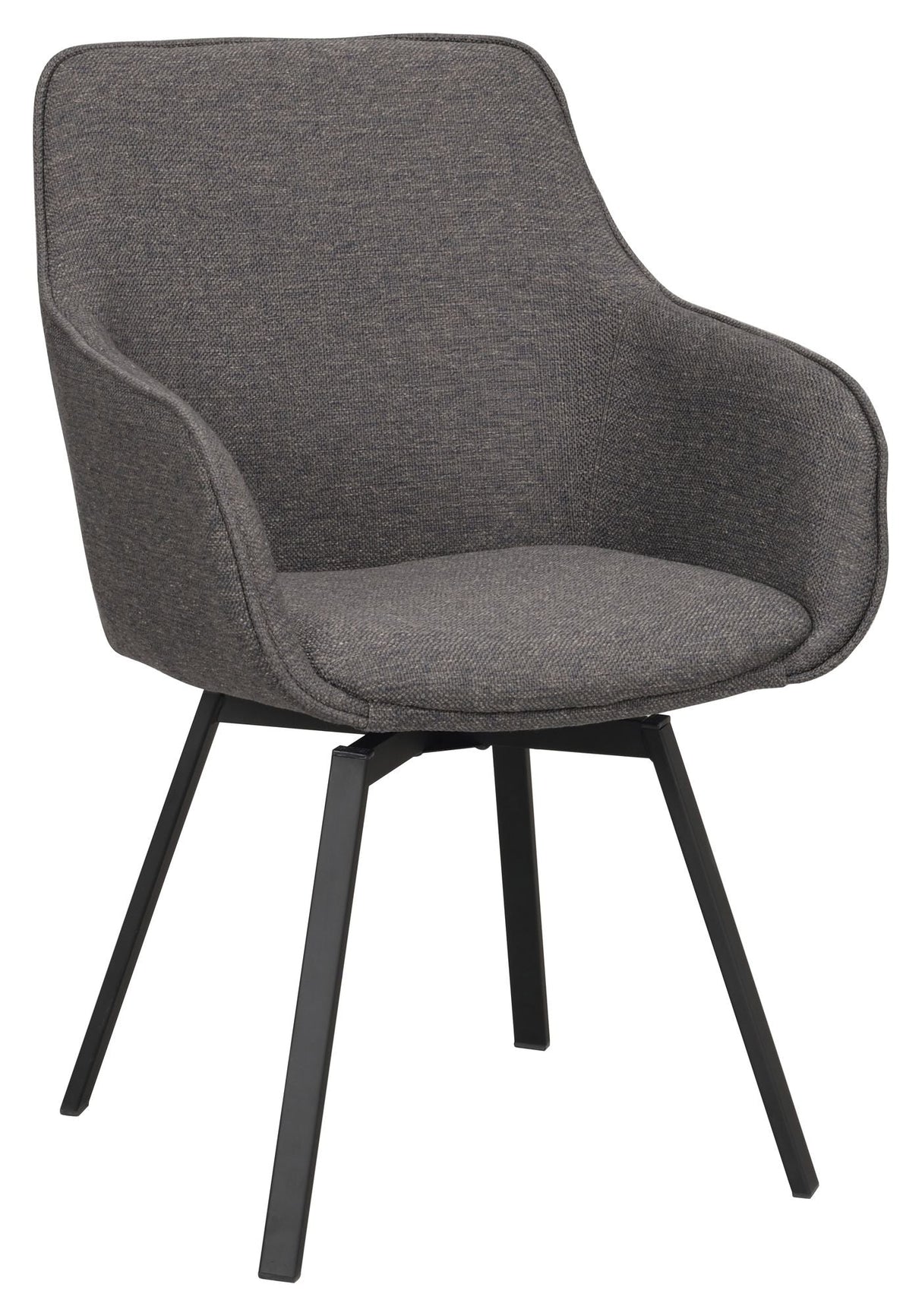 Alison Dining chair with swivel function, Gray fabric