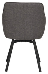 Alison Dining chair with swivel function, Gray fabric