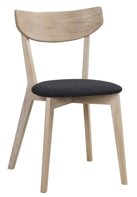 Ami Dining chair, White washed oak and seat in gray