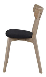 Ami Dining chair, White washed oak and seat in gray