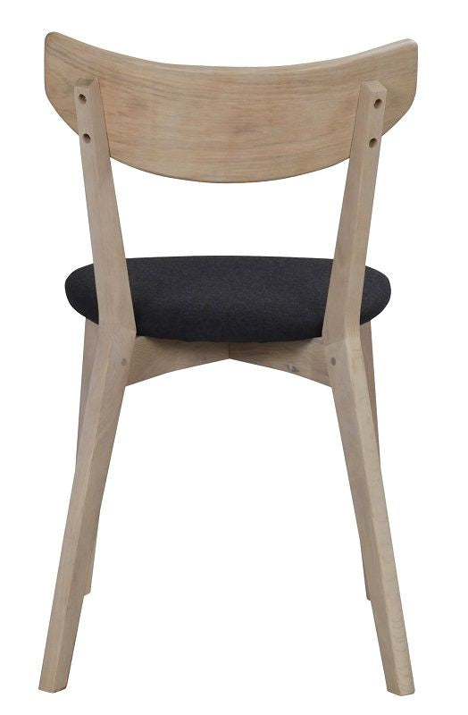 Ami Dining chair, White washed oak and seat in gray