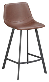 Auburn Barstool, Brown faux leather