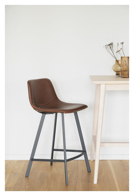 Auburn Barstool, Brown faux leather