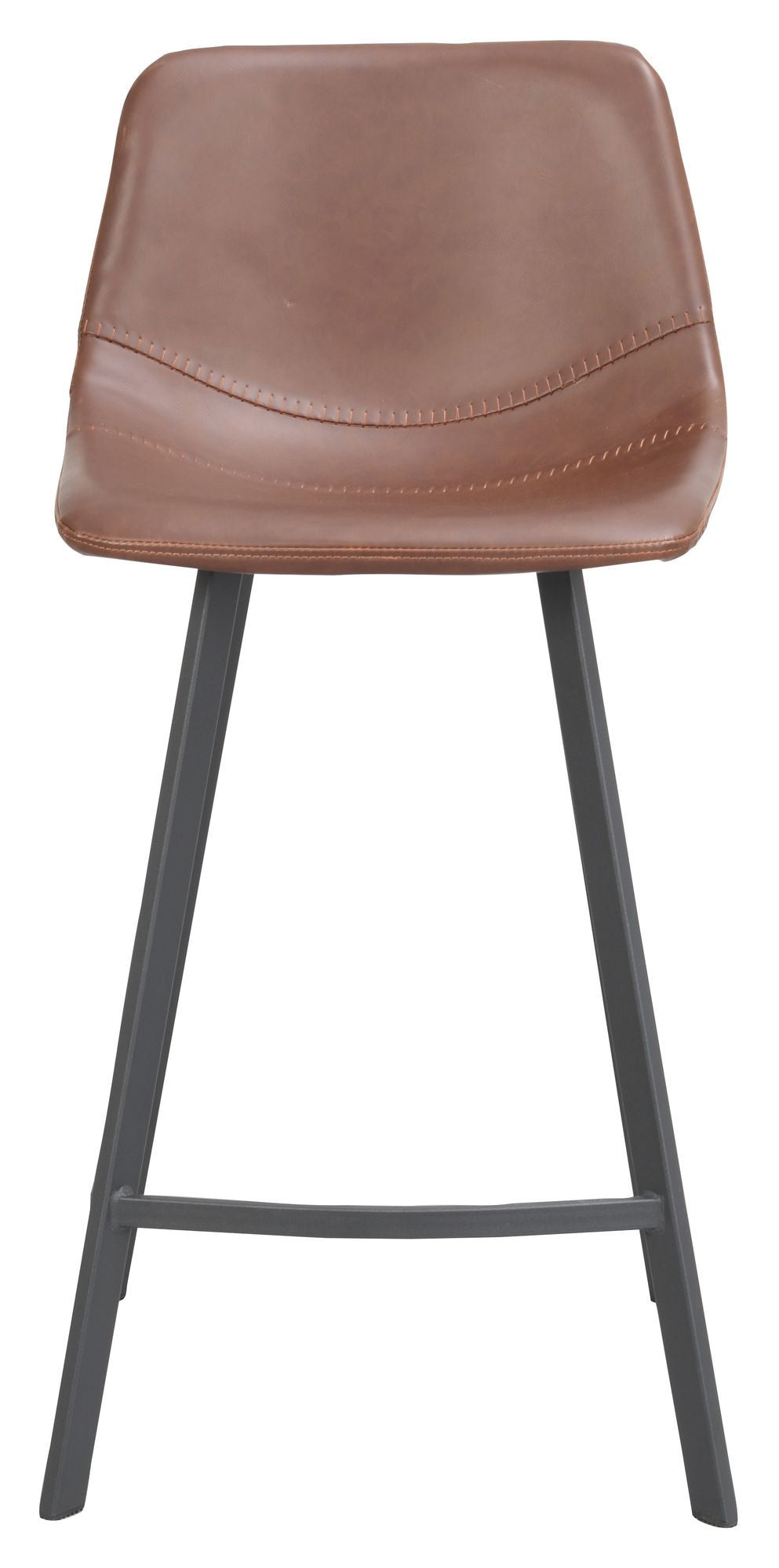 Auburn Barstool, Brown faux leather