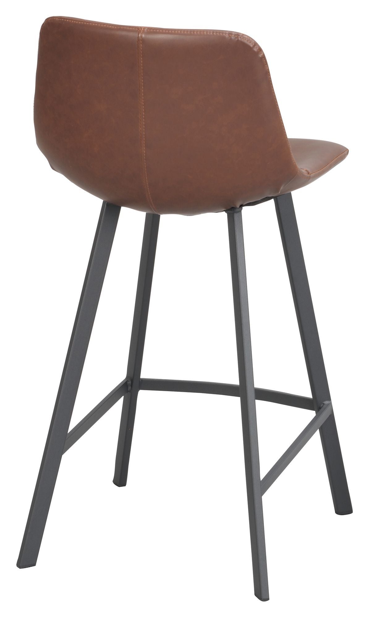 Auburn Barstool, Brown faux leather