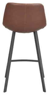 Auburn Barstool, Brown faux leather