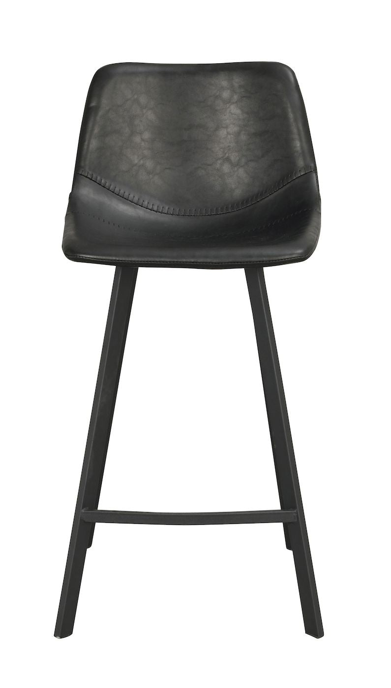 Auburn Barstool, Black faux leather