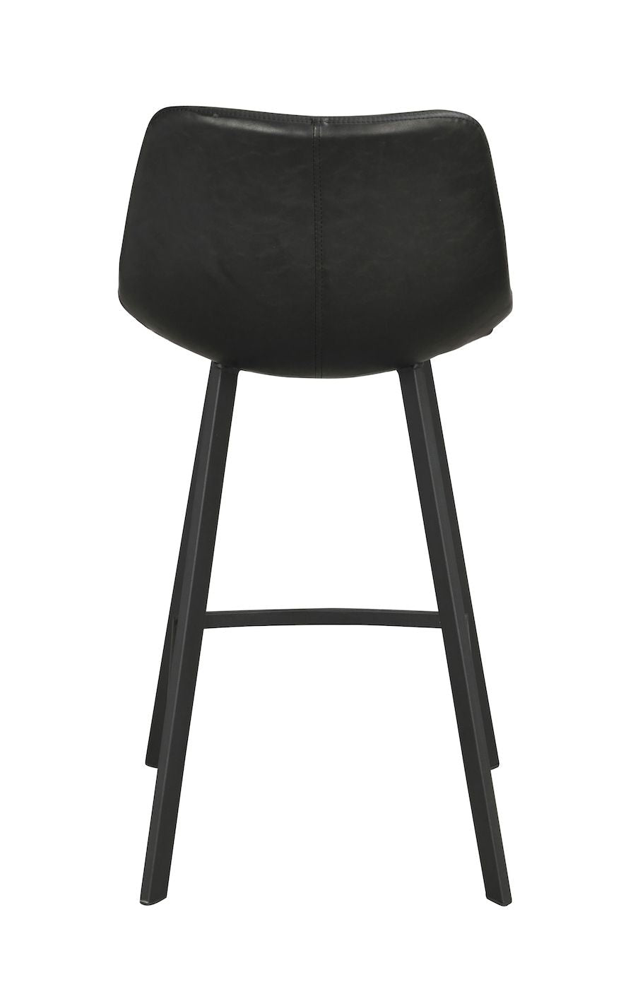 Auburn Barstool, Black faux leather