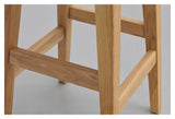 Austin bar stool - Varnished oak, SH: 65cm