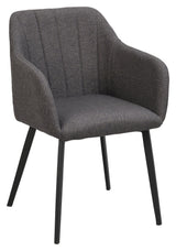 Bolton Dining chair with armrests - Gray Fabric