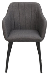 Bolton Dining chair with armrests - Gray Fabric