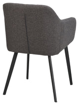 Bolton Dining chair with armrests - Gray Fabric