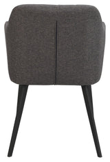 Bolton Dining chair with armrests - Gray Fabric