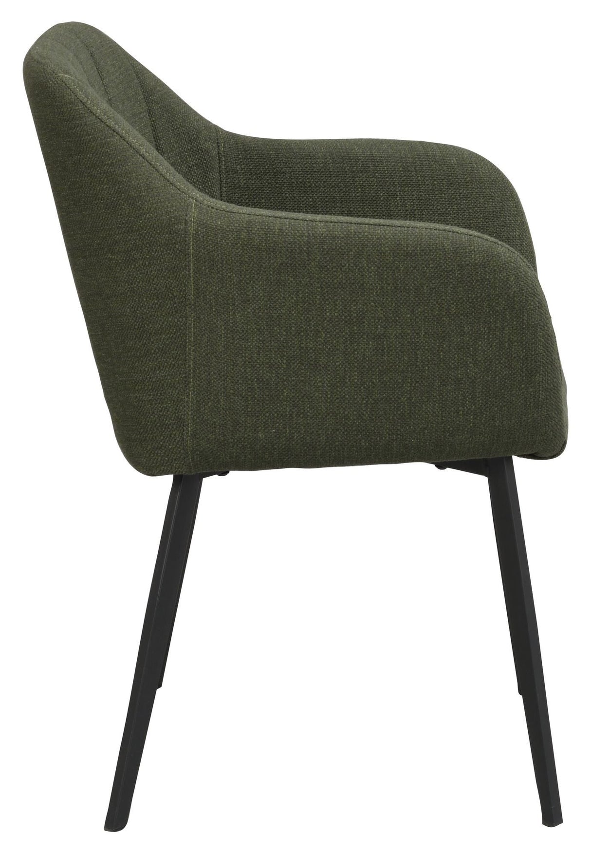 Bolton Dining chair with armrests - Green Fabric