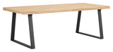 Brooklyn Dining table U-legs, brushed lacquered oak, 220x95