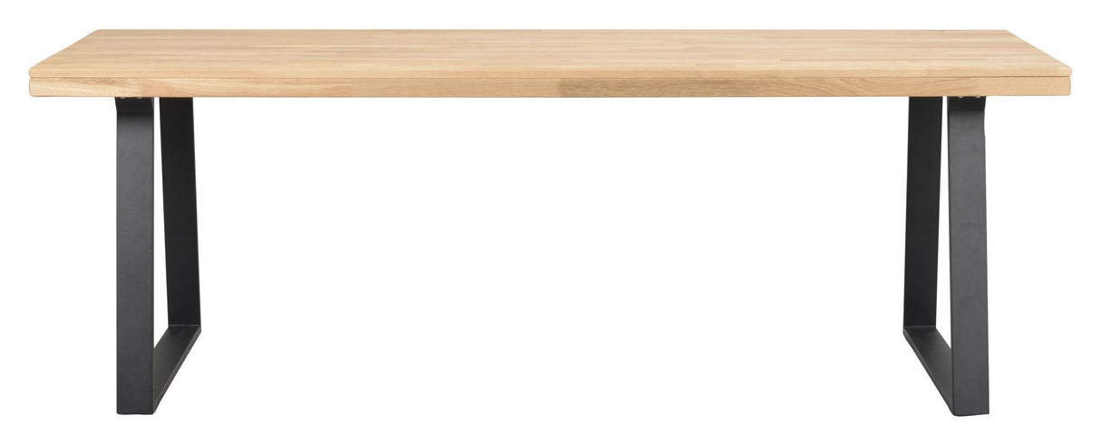 Brooklyn Dining table U-legs, brushed lacquered oak, 220x95