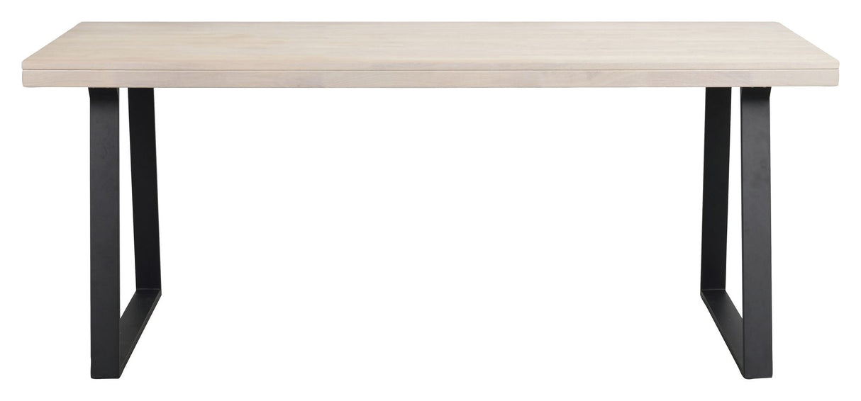 Brooklyn Dining table with U-legs - White pigment, 170x95