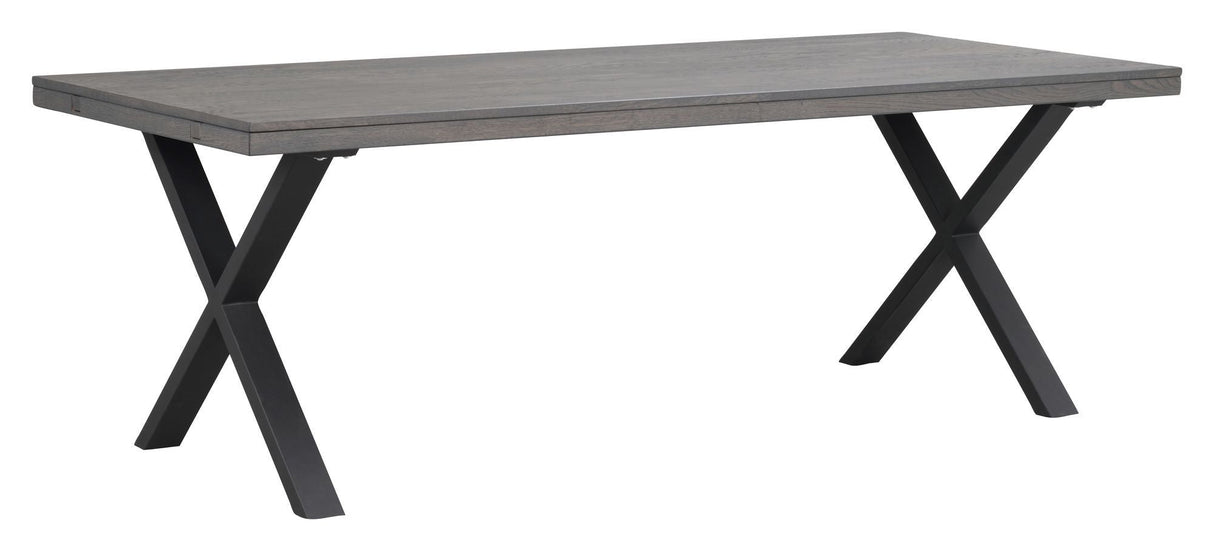 Brooklyn Dining table X-legs, brushed dark stained oak, 220x95