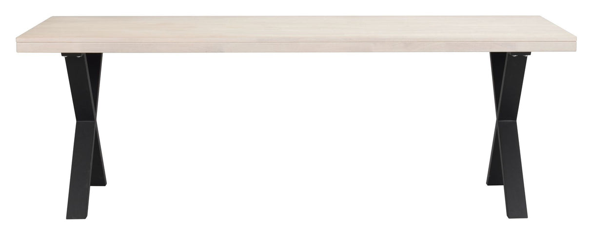 Brooklyn Dining table X-legs, White pigment oak, 220x95