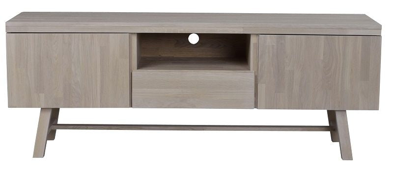 Brooklyn TV Table - White Washed Oak