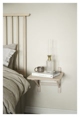 Camrose Bedside table, White pigmented/oak