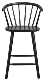 Carmen Bar stool, Rubber wood, Black lacquered