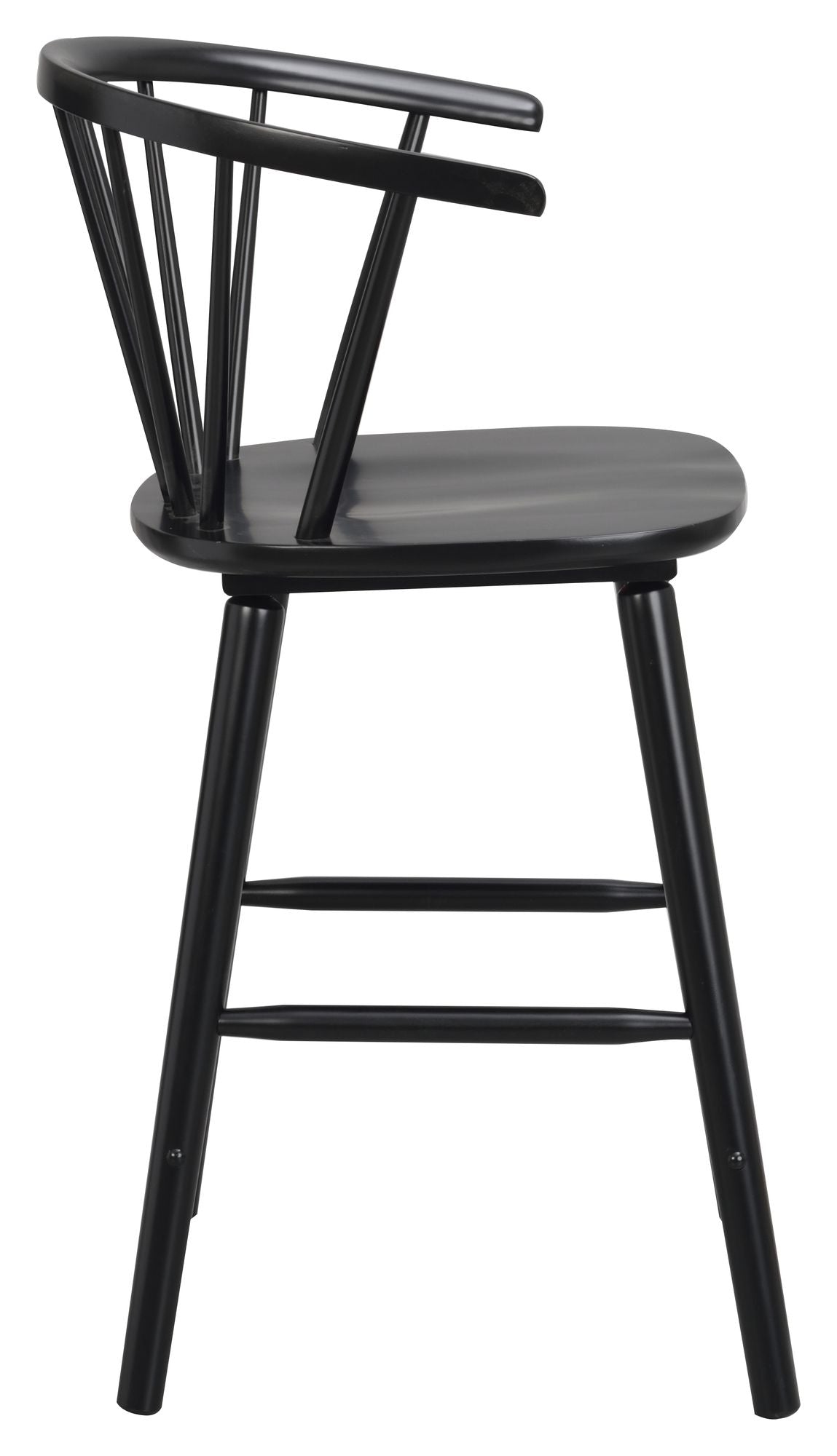 Carmen Bar stool, Rubber wood, Black lacquered